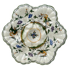 French Faience Oyster Plate Moustiers Style, circa 1940