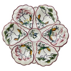 French Faience Oyster Plate Moustiers Style, circa 1940