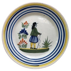 French Faience Plate Henriot Quimper, circa 1930