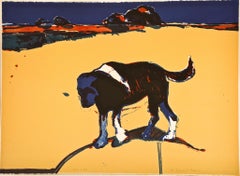 Fritz Scholder, "Walking Dog" Lithograph, 1977