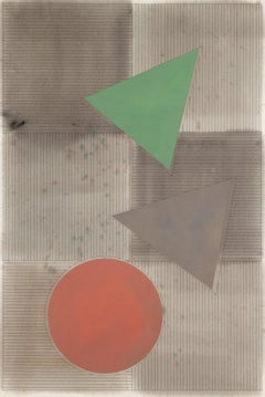 Red/Green, from Study for Larger Tri Motif Series, 1977 - Gouache, Watercolour