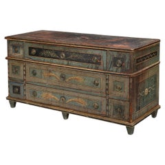 Hand-Painted Neoclassical Chest of Drawers South Germany, 1780