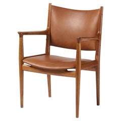 Hans Wegner JH-713 Armchair in Oak and Leather