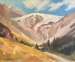 Paysage de montagne par Henri Weissenbach - Huile sur toile - 46x55 cm