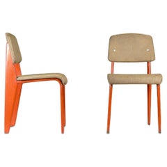 Jean Prouvé, Pair of Standard Chairs, model 306, circa 1950