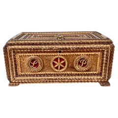 Late 19th Century Tramp Art Box