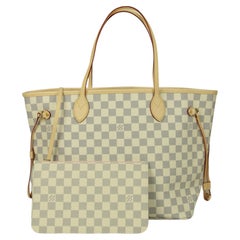 Louis Vuitton Damier Azur Neverfull MM Tote Bag