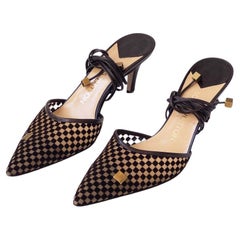 Louis Vuitton Damier Ebene Heels Sz 36.5