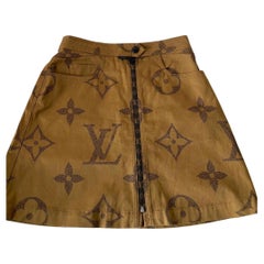 Louis Vuitton Giant Monogram Logo Canvas Skirt 