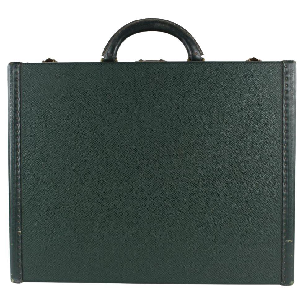 Louis Vuitton Green Taiga Leather President Attache Briefcase 1lvs1231