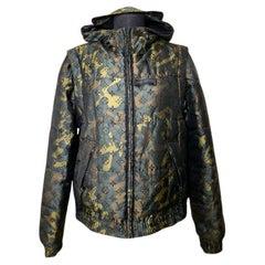 Louis Vuitton Monogram Army Green Jacket with Hoodie 