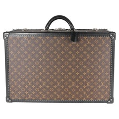 Louis Vuitton Monogram Macassar & Black Leather Alzer Trunk 60