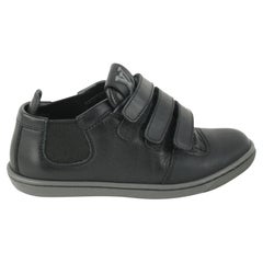 Louis Vuitton Rare Toddler Sz 25 Black Leather Slalom Sneaker 128lv1