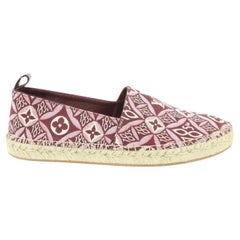 Louis Vuitton Sz 39.5 Burgundy Since 1854 Starboard Flat Espadrille s27lv99