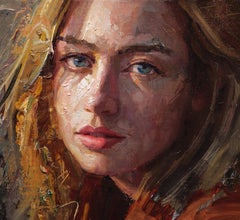 « Summer Romance » (2024) par Matt Talbert, peinture à l'huile originale, portrait