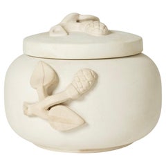 Midcentury "Relief" Jar by Wilhelm Kåge, Gustavsberg, Sweden, 1940s