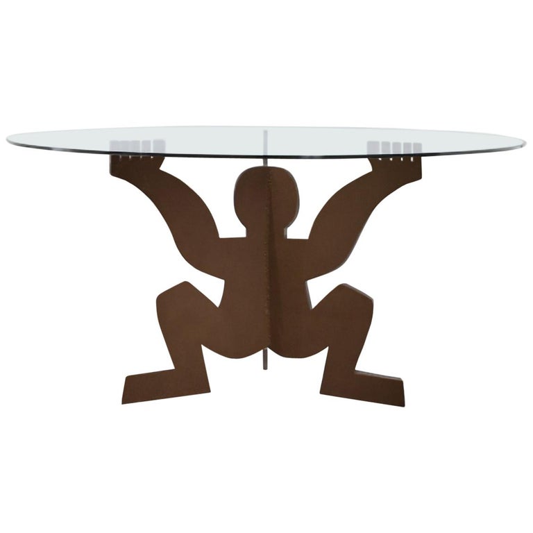 Maurizio Cattelan round dining table, 2020, offered by Dilmos