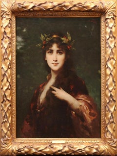 The Enchantress - 19th Century Oil Painting Belle Epoque French Beauty Portrait 