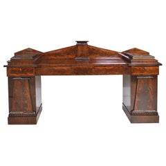 Neoclassical Federal Pedestal Sideboard in Mahogany, circa 1815