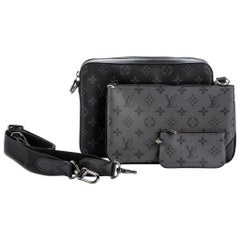 New in Box Louis Vuittom Men Multi Pochette Black Gray Bag