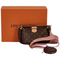 New in Box Louis Vuitton Multi Pink Pouchette Bag