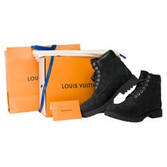 New Limited edition LV x Timberland ankle boot in black Monogram nubuck leather