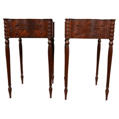 Pair Of Federal Style Mahogany Side Tables