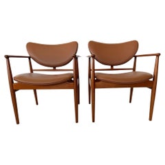 Pair of Finn Juhl NV-48 Armchairs