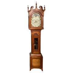 Pennsylvania Cherry Tall Case Clock, Jedediah Weiss, Bethlehem