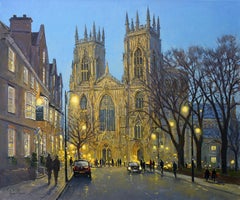 La cattedrale di York di notte