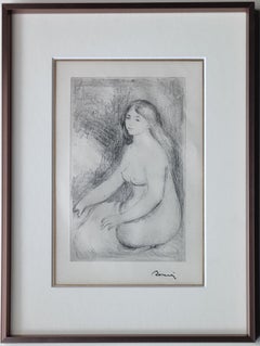 Pierre-Auguste Renoir --  Sur la plage, à Berneval/Baigneuse assise