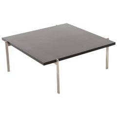  PK61 Slate/Stainless Steel Table by Poul Kjerholm for Fritz Hansen