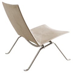 Poul Kjaerholm PK22 Easy Chair in Steel & Canvas by Fritz Hansen Denmark, 1997