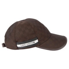 Pre-Loved Louis Vuitton Women's Brown Damier Print Side Logo Cap