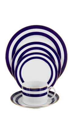 Ralph Lauren Spectator Cadet Blue Dinnerware ~ 4 place settings 