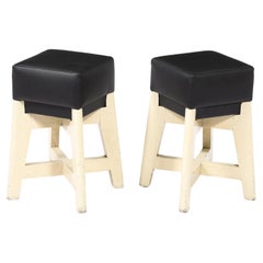 Rene Gabriel Lacquered Stools, France 1940'