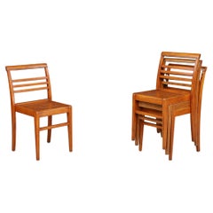 René Gabriel Oak "Reconstruction" Chairs, France 1946