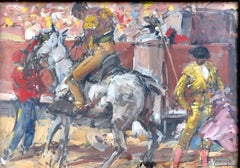 Scena di corrida Gouache su carta