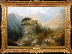 Vale of the Conwy, Snowdonia - Large 19th Century Oil Painting of North Wales 