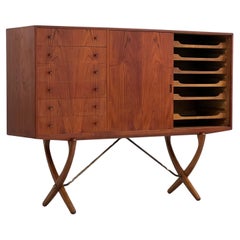 Seldom seen Danish Modern Hans Wegner Saber Leg Sideboard