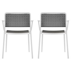 Set of 2 Kartell Audrey Chair by Piero Lissoni in Black & White