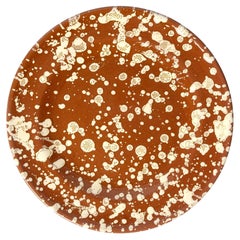 Splatter Ceramic Side Plate in Terracotta and Cream