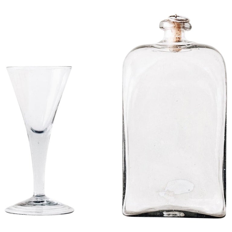 Swedish flask and glass, ca. 1780