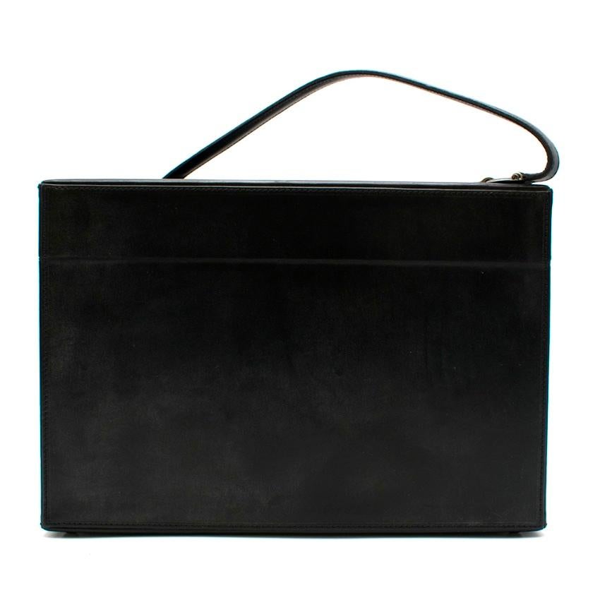 Women's Tanner Krolle Black Leather Vanity Case  For Sale