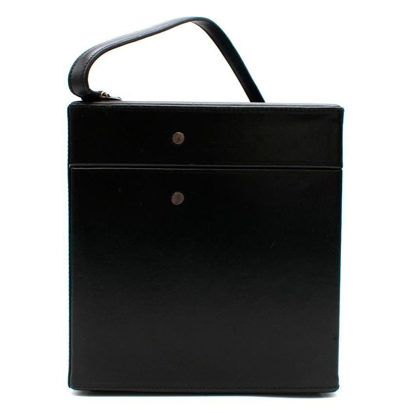 Tanner Krolle Black Leather Vanity Case  For Sale 1