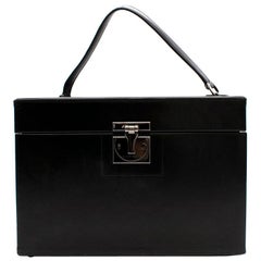 Tanner Krolle Black Leather Vanity Case 