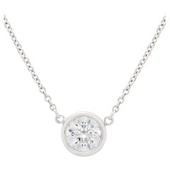 Tiffany & Co classic diamond solitaire pendant 0.60ct 