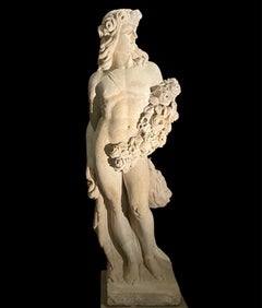 Monumentale italienische Steinskulptur des mythologischen Themas Apollo aus dem 18. Jahrhundert