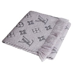 Vuitton New Logomania Grey Scarf