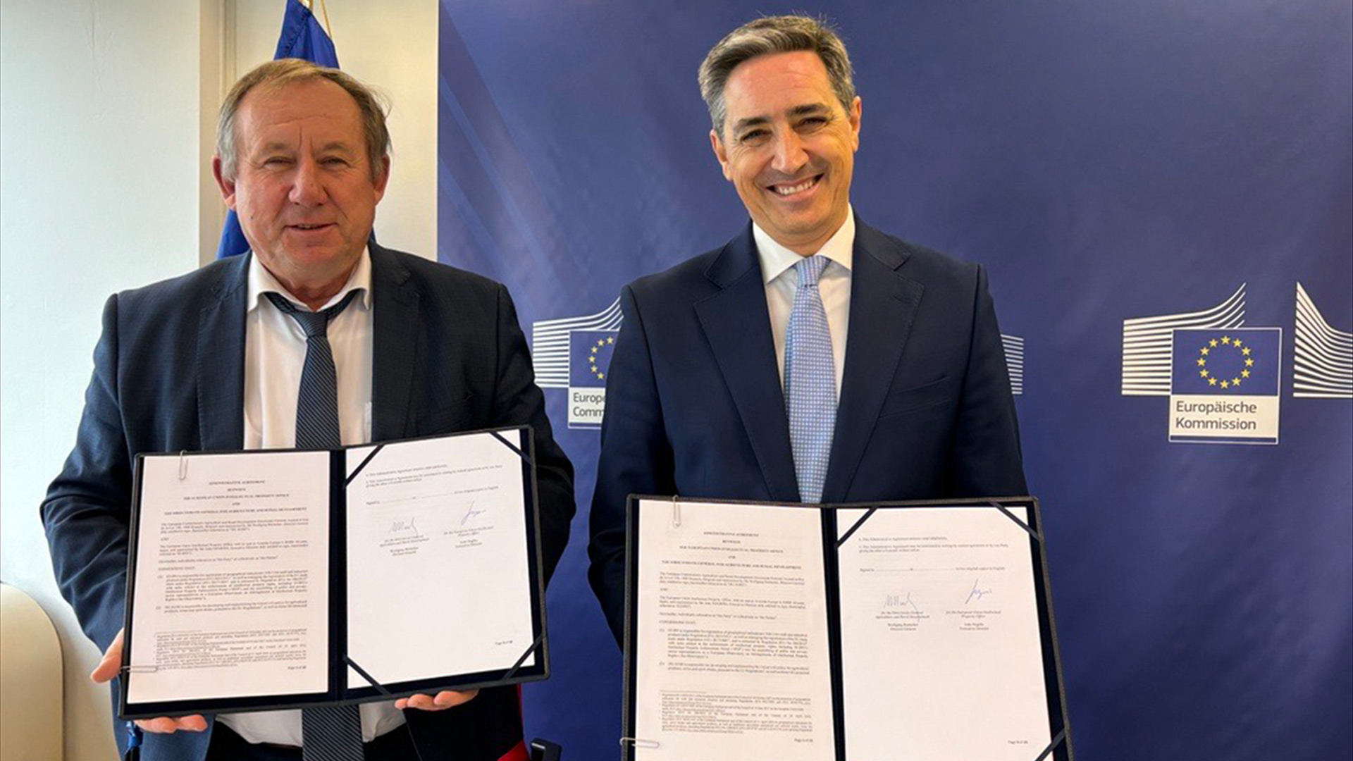 The ED of EUIPO and Director General of DG AGRI with the agreement